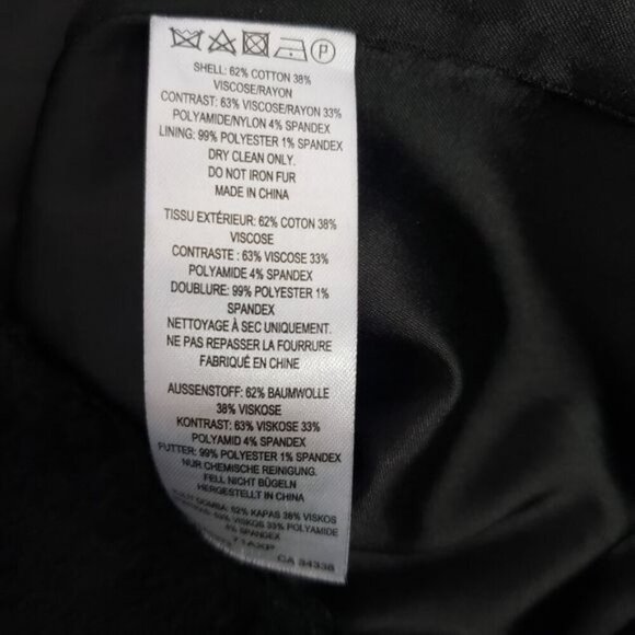 French Connection Black Dress with Velvety Contrast Women's‎ Size 2 - Picture 6 of 8